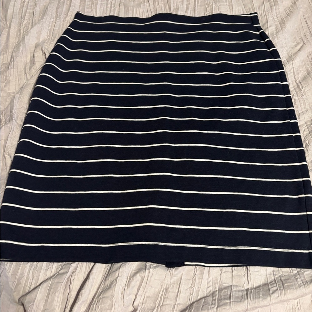 Classic Navy and White Striped Skirt